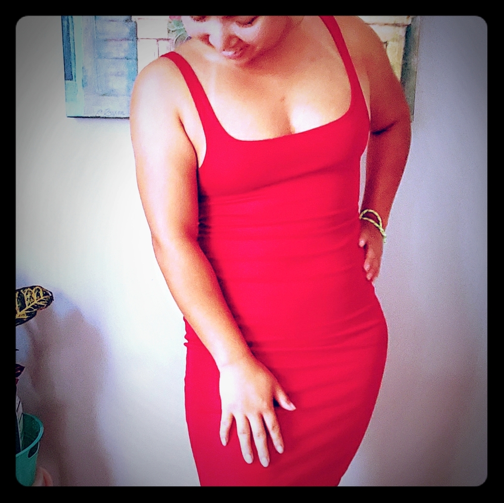 Zara Red bodycon dress